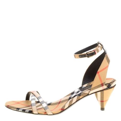 burberry sandals white|Burberry style heel sandals.